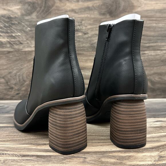 NIB Korks by Kork Ease Destiny 9.5M Block Heel Ankle Boots Booties Black - Picture 7 of 10